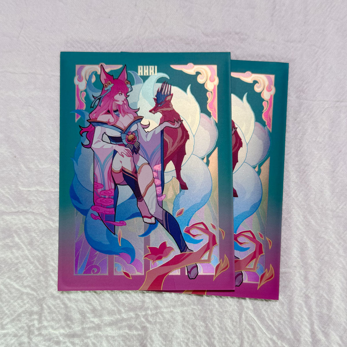 Laogou image: 阿狸/符文战场卡牌套阿狸卡套TCG英雄联盟卡牌保护套2.jpg