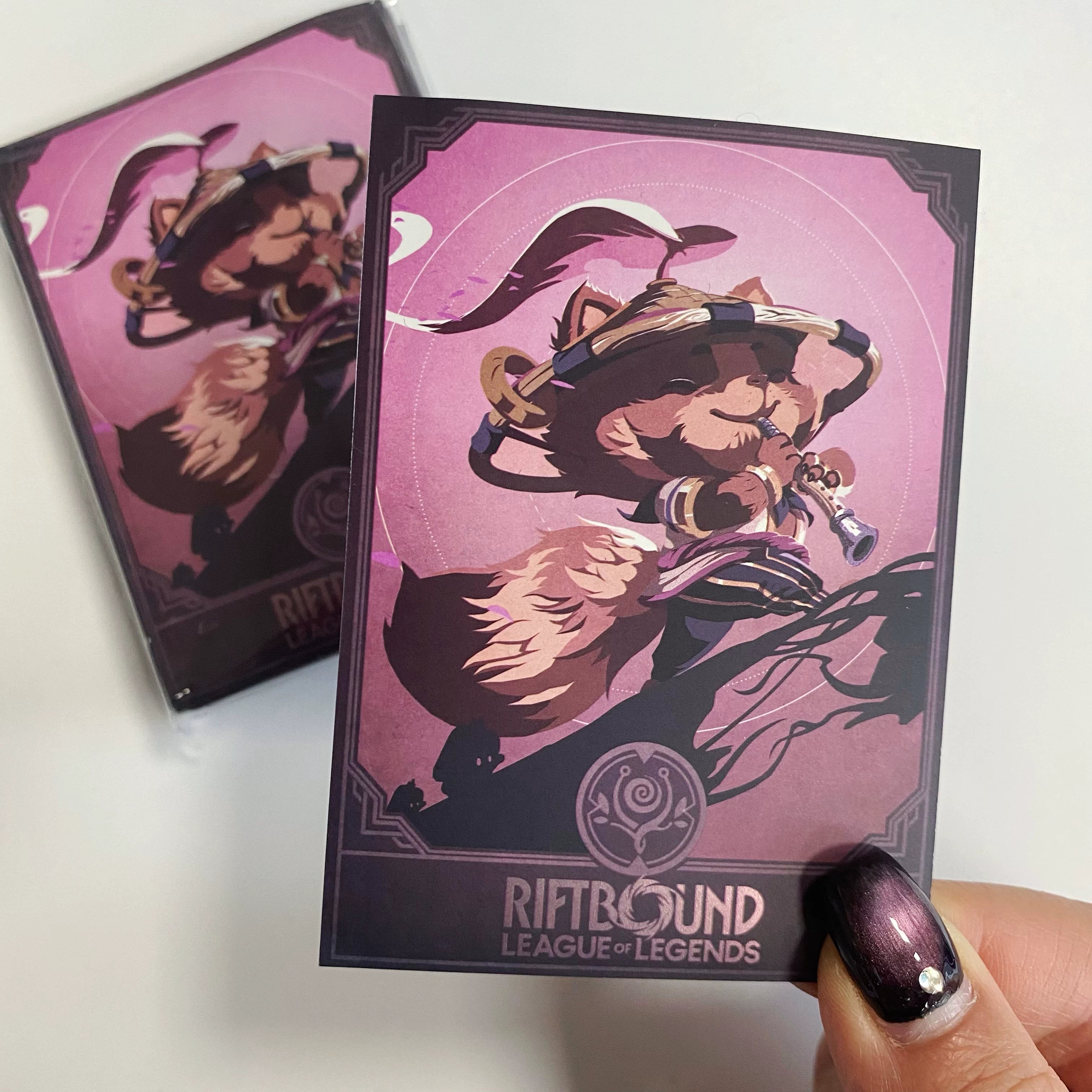 New Card Sleeves product image - Riftbound Rune Sleeve Set - Teemo: 【提莫符文套装】（50张主牌卡套+15张符文卡套）1.webp