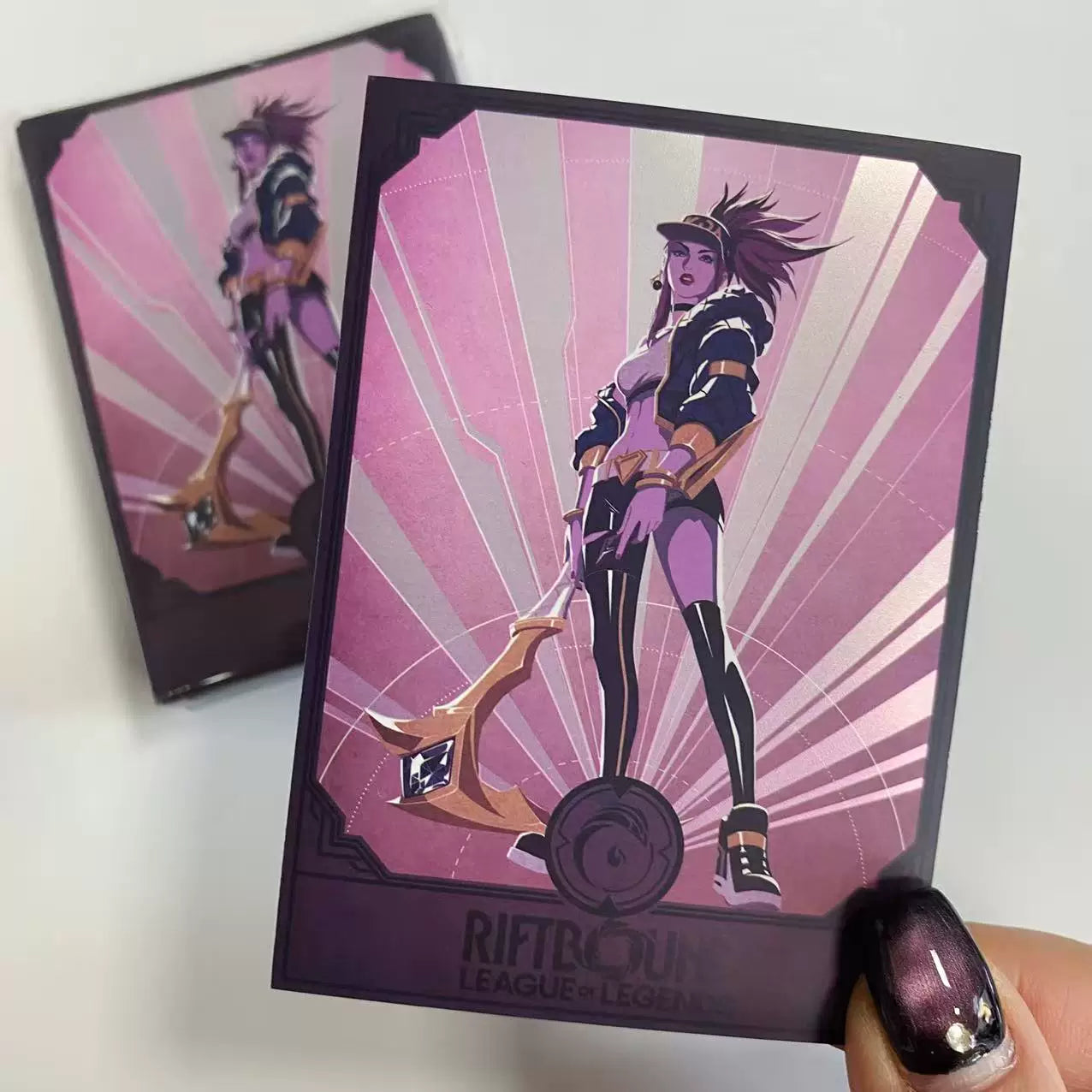New Card Sleeves product image - Riftbound Rune Sleeve Set - Akali: 【阿卡丽符文套装】（50张主牌卡套+15张符文卡套）1.webp