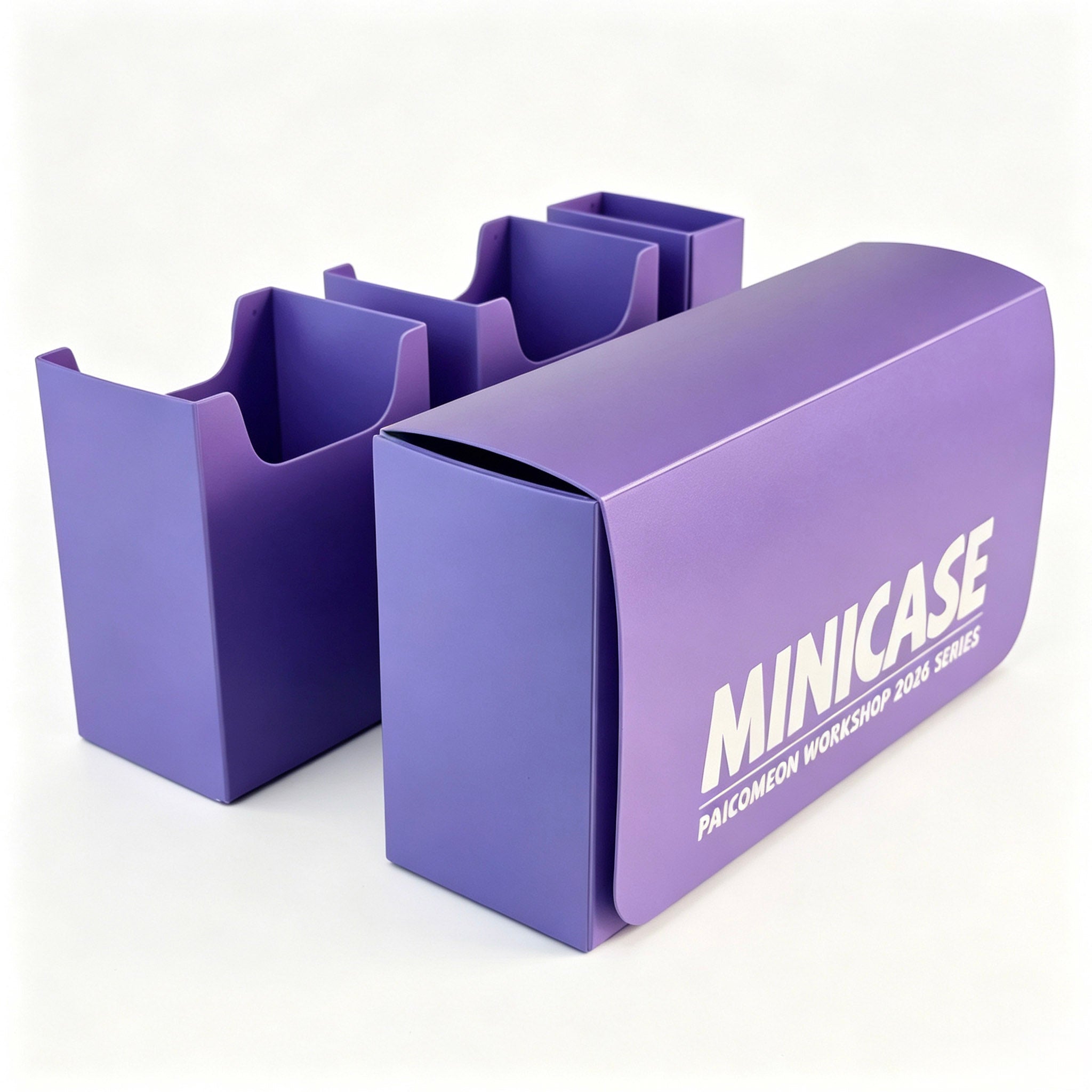 Paikemeng image: MINICASE塑料盒/MINICASE 塑料双格磁吸牌盒 薰衣草.jpg