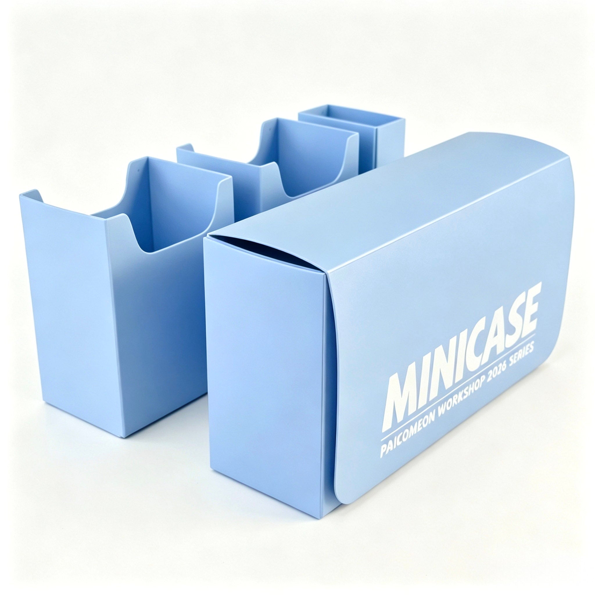 Paikemeng image: MINICASE塑料盒/MINICASE 塑料双格磁吸牌盒 天青色.jpg